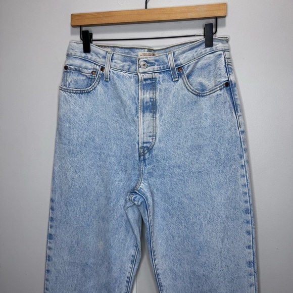 Levi's Ribcage Ankle Straight Leg Button Fly Size 29 100% Cotton - Picture 4 of 16